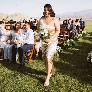 Elegant One-Shoulder Satin Dress